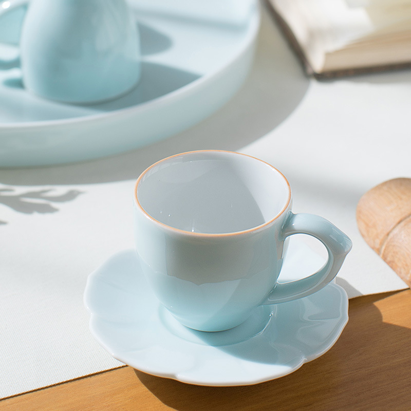 كوب شاي سيراميك فاخر بمقبض من  - مراجعة Celadon Ceramic Cup وسعره