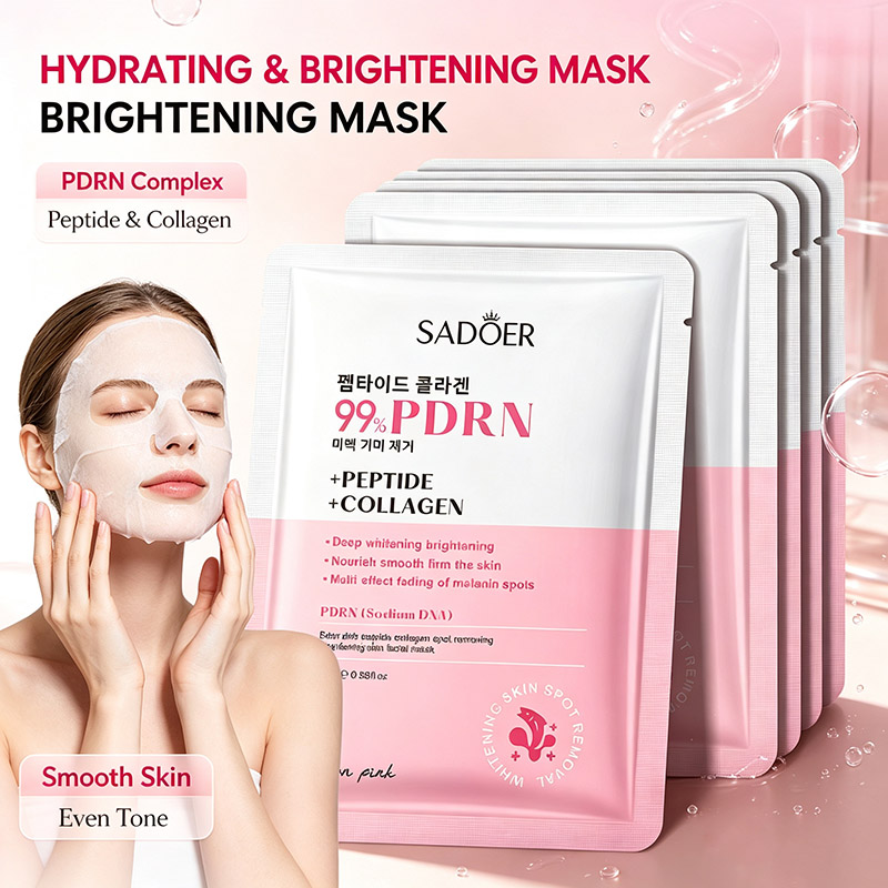 5 قطع من أقنعة الوجه SADOER PD - مراجعة Sheet Mask Collagen وسعره